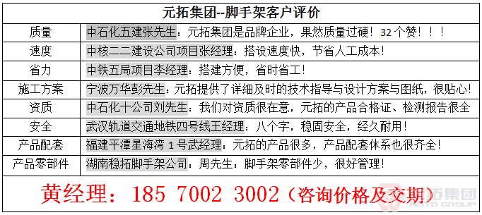 腳手架種類(lèi)大全，2016版本